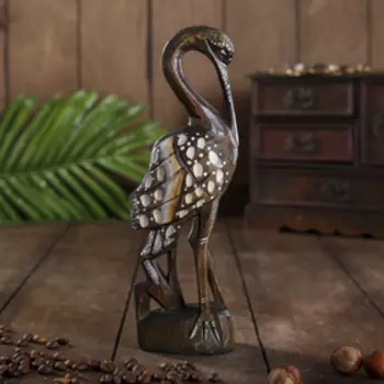 Сувенир дерево "Аист с пятнышками" 4х6х20 см