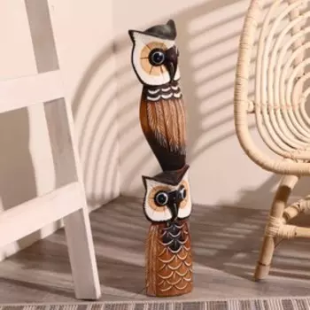 Сувенир дерево "Две совы" 60х15х7,5 см