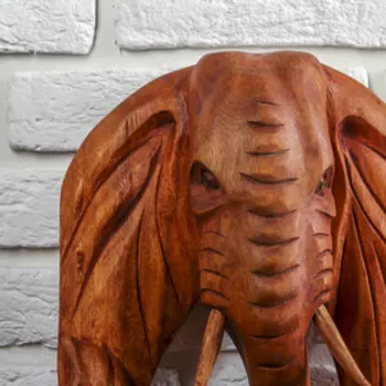 Сувенир дерево "Голова слона" 28х32х9 см