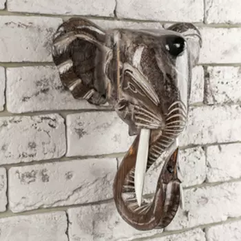 Сувенир дерево "Голова слона" 29х27х10 см