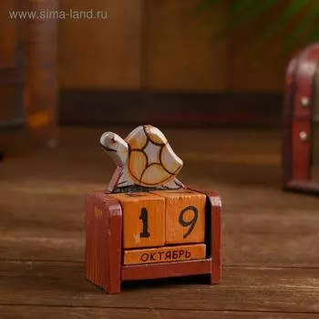 Вечный календарь настольный «Черепаха», 107 см, дерево