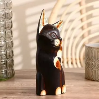 Сувенир дерево "Коричневая кошечка" 5х9х20 см