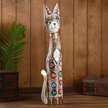 Сувенир дерево "Кошка" 60х12х6,5 см