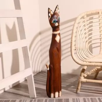 Сувенир дерево "Кошка" 80 см, микс