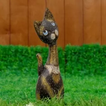 Сувенир дерево "Кошка Луна в воротничке" 35х13х4 см