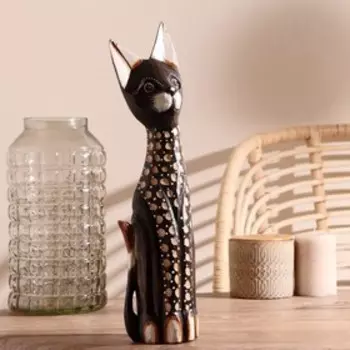 Сувенир дерево "Кошка пятнистая" 5,5х11х40 см