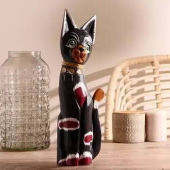 Сувенир дерево "Кошка с фиолетовым пятнышком" 5,5х11х40 см