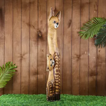 Сувенир дерево "Кошка с котенком" 80х15х8 см