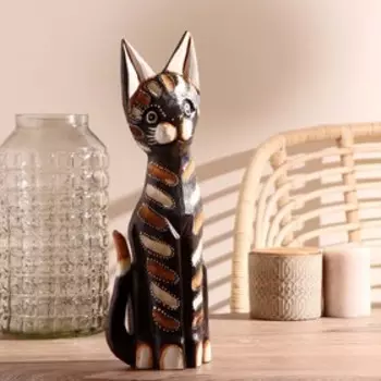 Сувенир дерево "Кошка с овальными пятнами" 5,5х11х40 см