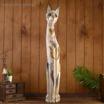 Сувенир дерево "Кошка с сердечком " 100х16х7 см