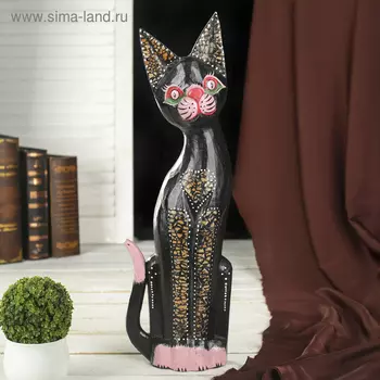 Сувенир дерево "Кошка с сердечком" 6х14х50 см