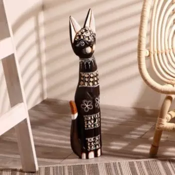 Сувенир дерево "Кошка с точечным узором" 6х13х60 см