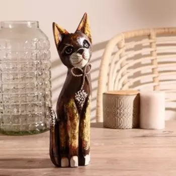 Сувенир дерево "Котёнок с бантиком" 30х11,5х5 см