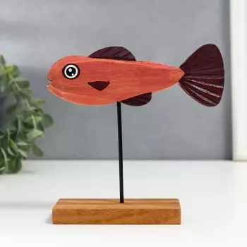 Сувенир дерево "Красная рыбка" 15х4,5х14 см