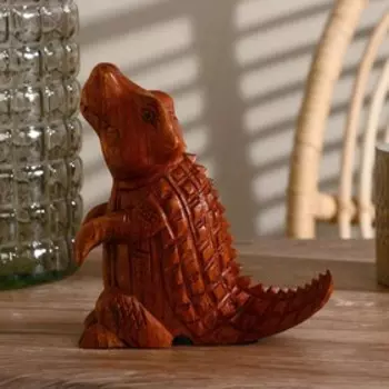 Сувенир дерево "Крокодильчик" 16х16х7 см