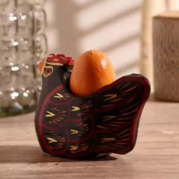 Сувенир дерево "Курочка и яйцо" 12х5х11 см