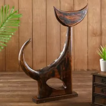 Сувенир дерево "Лунный кот" 51х37х6 см