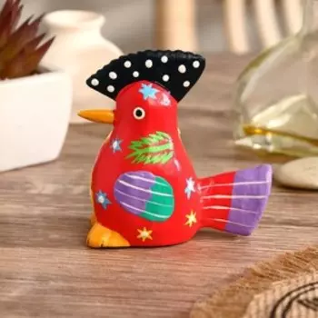 Сувенир дерево "Петушок" красный 7х8х4 см