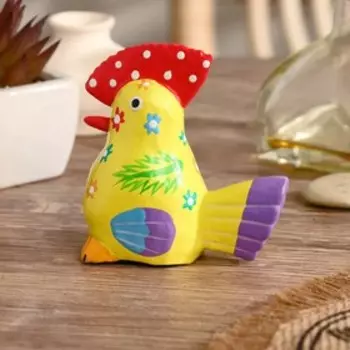 Сувенир дерево "Петушок" жёлтый 7х8х4 см