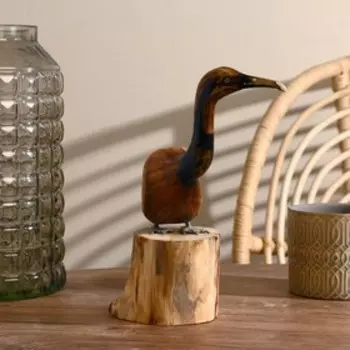 Сувенир дерево "Птица" коричневая 30 см