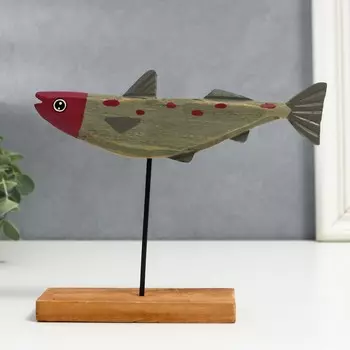 Сувенир дерево "Рыбка с пятнышками" 17х4,5х15 см