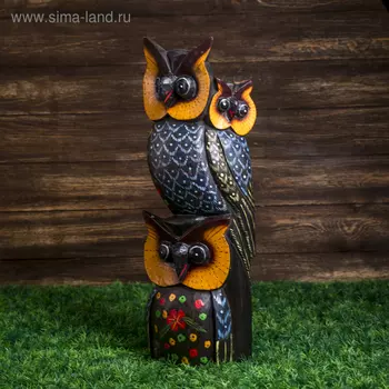 Сувенир дерево "Семейка сов" 17х8х50 см