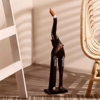 Сувенир дерево "Слон хобот вверх резной" выс. 60 см