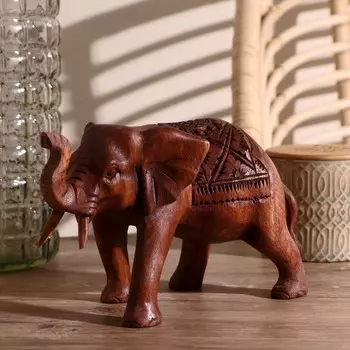 Сувенир дерево "Слон резной" 20х8х16 см