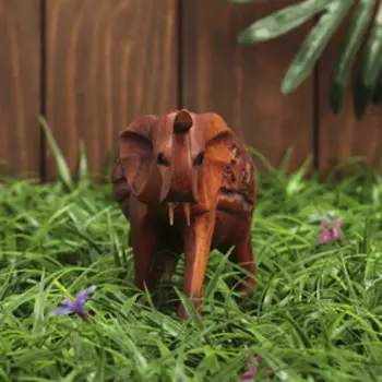 Сувенир дерево "Слон" резной коричневый цвет 10х14х6 см