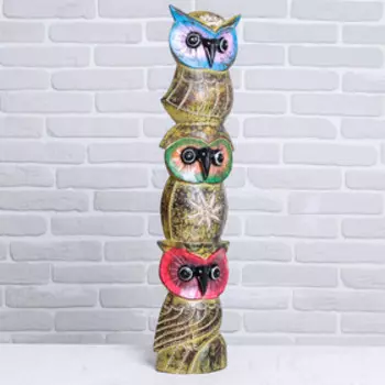 Сувенир дерево "Совы" 12,5х5,5х60 см