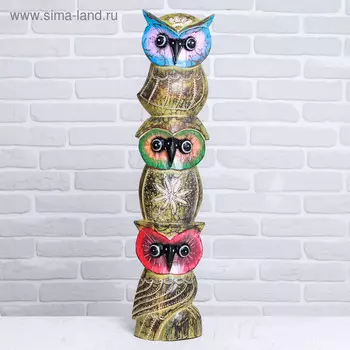 Сувенир дерево "Совы" 12,5х5,5х60 см