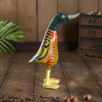 Сувенир «Утка Тигриные полоски», 131223 см, дерево