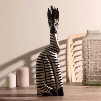 Сувенир дерево "Зебра Лира" 40х12х10 см