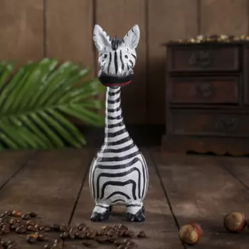 Сувенир дерево "Зебра-толстячок" 18х6х5 см