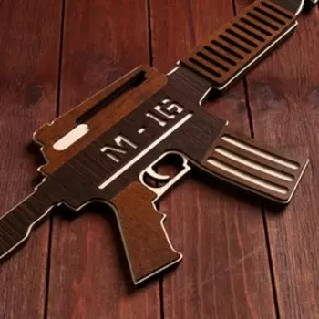 Сувенир деревянный автомат "М16", малый