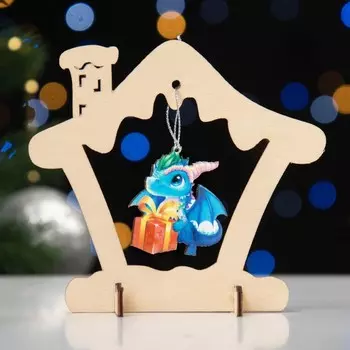 Сувенир «Дракон. Домик», дерево, 13.512.5 см