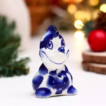 Сувенир "Дракон Кнопка" гжель, 5,7 см