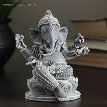 Фигурка «Ганеша на лотосе», мраморная крошка, 10.5 см