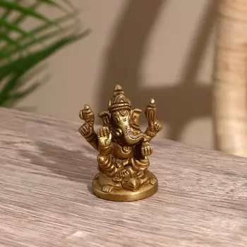 Сувенир «Ганеша на мышке», 6 см, латунь