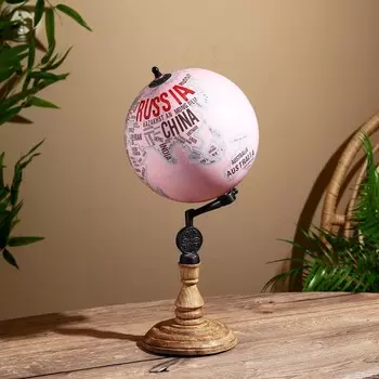 Сувенир глобус «Розовый», 20.320.337 см