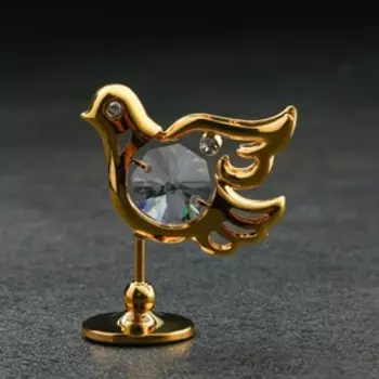 Сувенир "Голубь", мини, с кристаллами