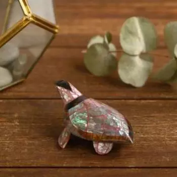 Сувенир из ракушки "Розовая черепашка" 8х5,5х2,5 см