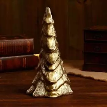 Сувенир "Ёлка новогодняя" алюминий 12,7х8,9х27,3 см (латунное покрытие)