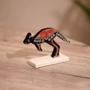 Сувенир «Кенгуру», на подставке, дерево, 1148 см