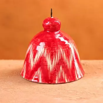 Колокольчик сувенирный Шафран, керамика, 8 см, МИКС