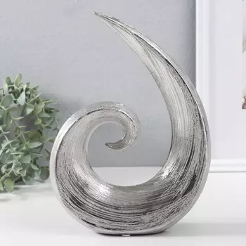 Фигурка керамика «Абстракция. Волна», под серебро, 21.56.529 см