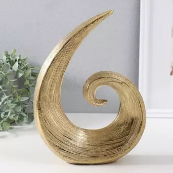 Сувенир керамика "Абстракция. Волна" золото 21,5х6,5х29 см