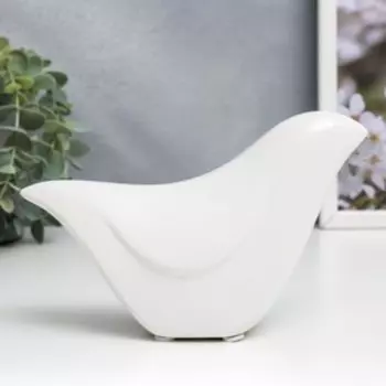 Сувенир керамика "Белая птичка" матовый 10х5,5х17 см