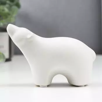 Сувенир керамика "Белый медведь" 6,8х5х11,5 см