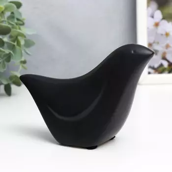 Сувенир керамика "Чёрная птичка" матовый 8,5х4,7х14 см